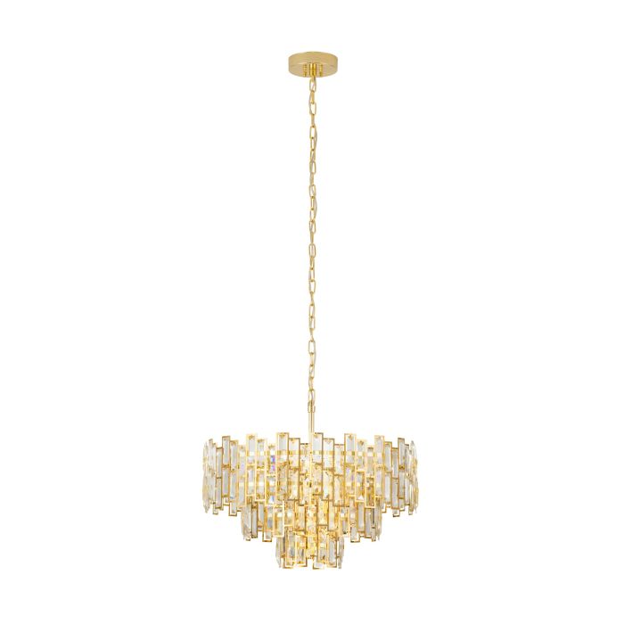 Eglo Calmeilles Πολυέλαιος 10xE14 Ø63cm με Κρύσταλλα Χάλκινος 39613 - second view
